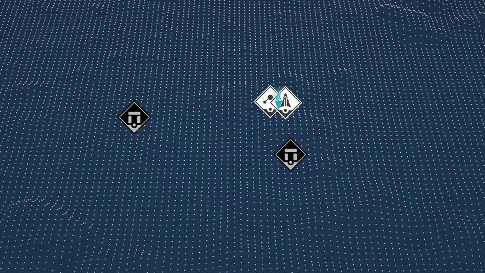 Una captura de pantalla ampliada de campo estelarEl mapa del juego no impresiona.
