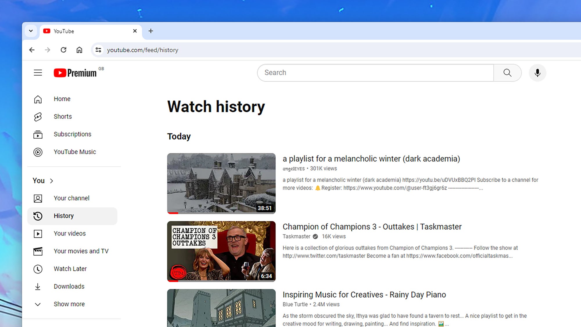 Tu historial de reproducciones afecta tus recomendaciones.