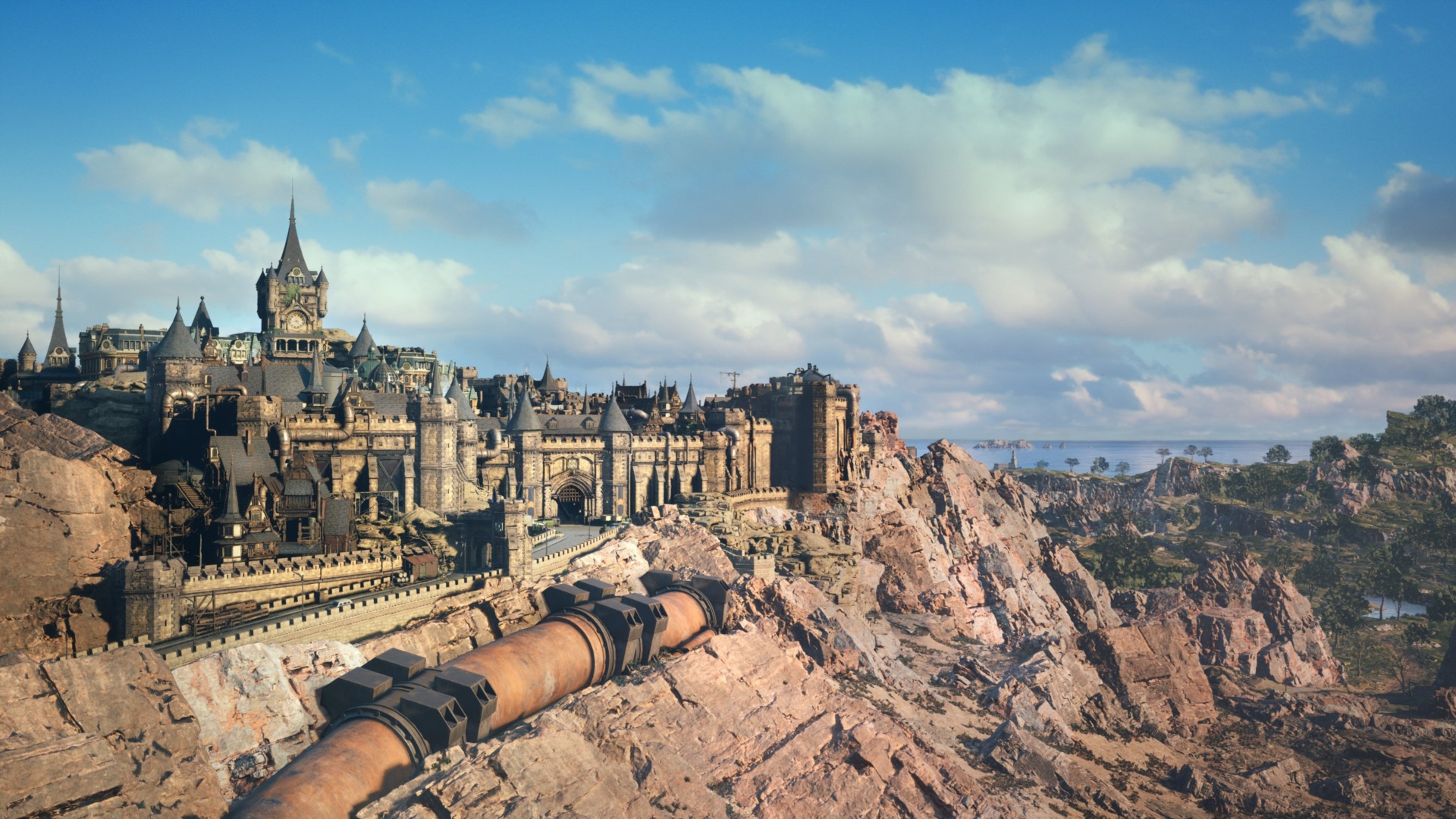 Kalm es una ciudad mucho más encantadora e intrincada en Rebirth que el juego original.