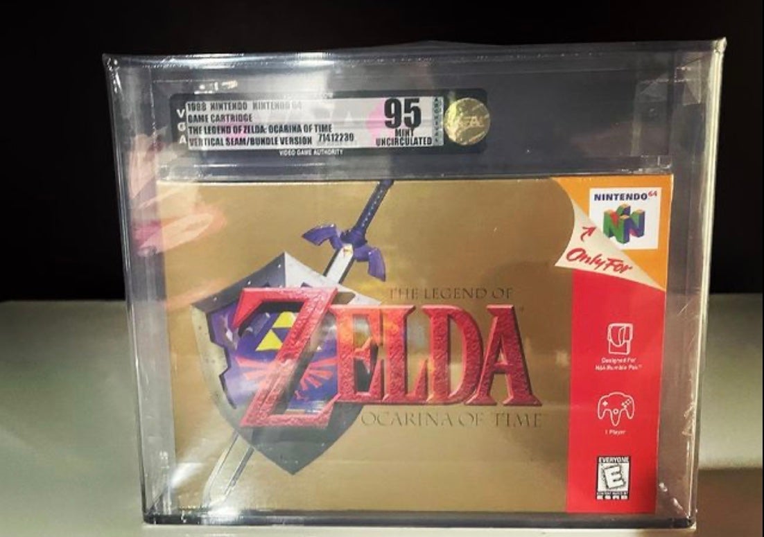 Curtin dijo que su segunda pieza más preciada es una copia sellada única de The Legend of Zelda: Ocarina of Time