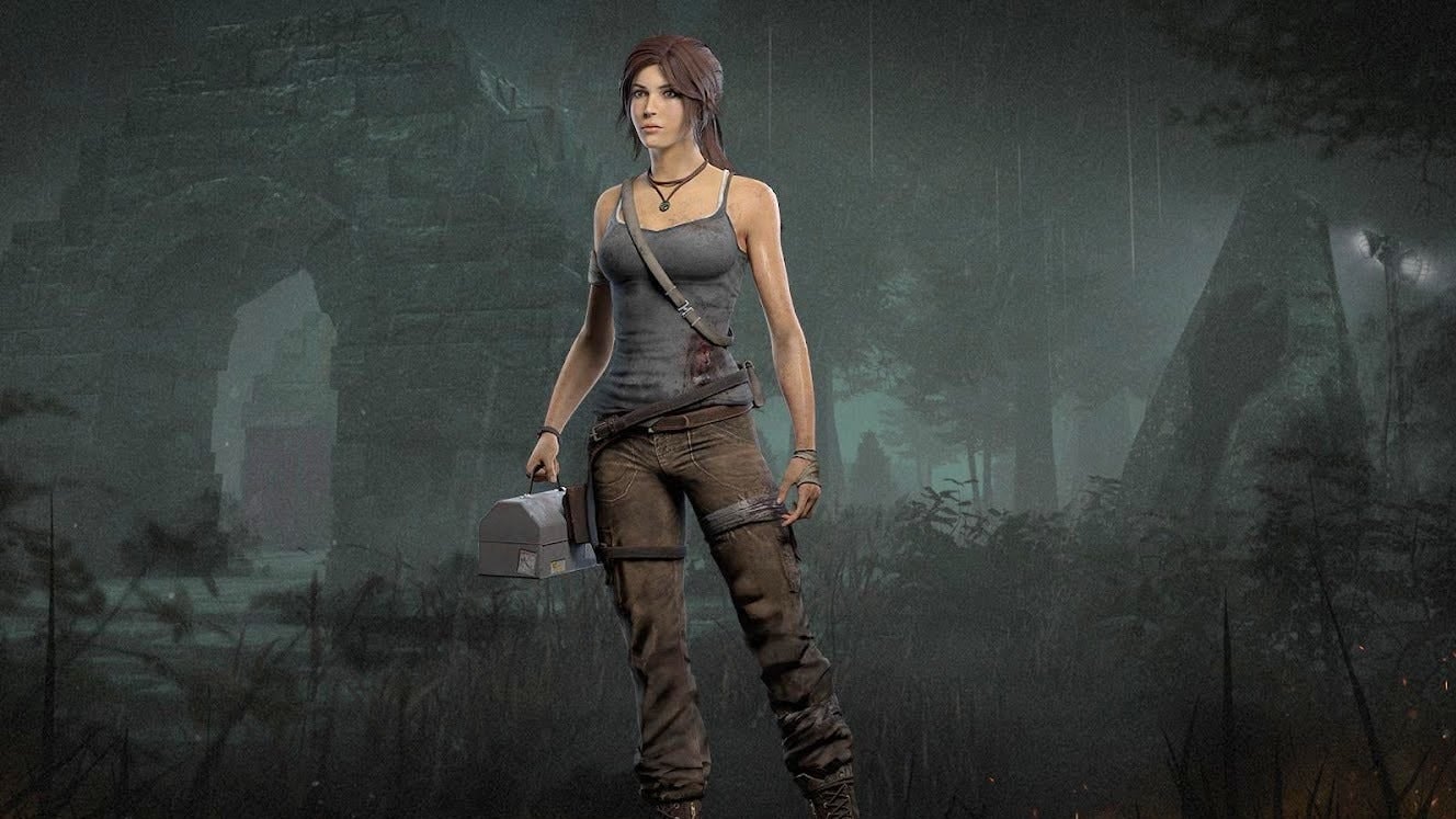 Lara Croft como aparecerá en Dead By Daylight.