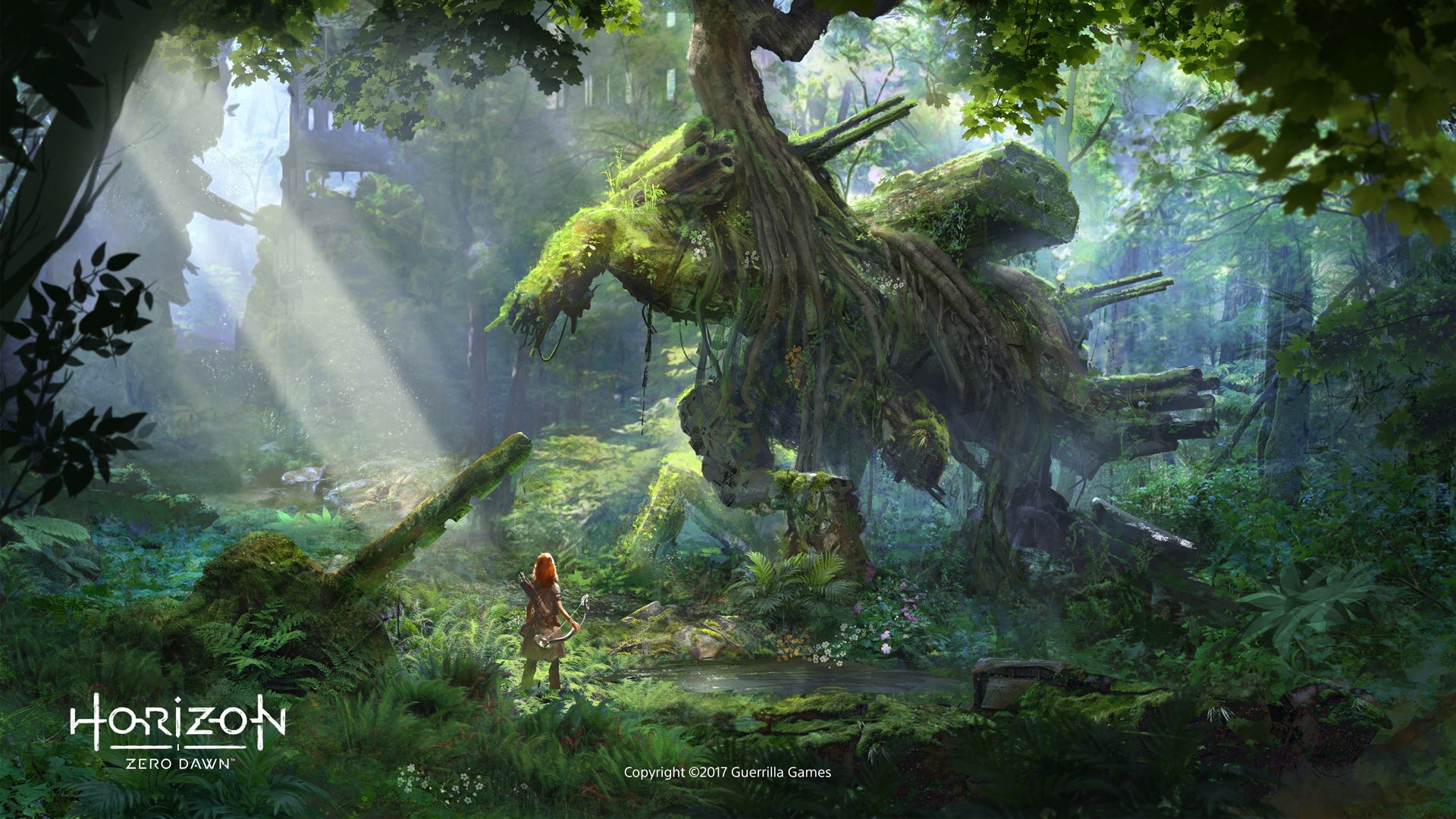El arte conceptual muestra un hermoso bosque. 