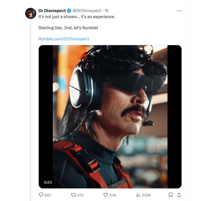 Screenshot: Dr Disrespect / X / Kotaku