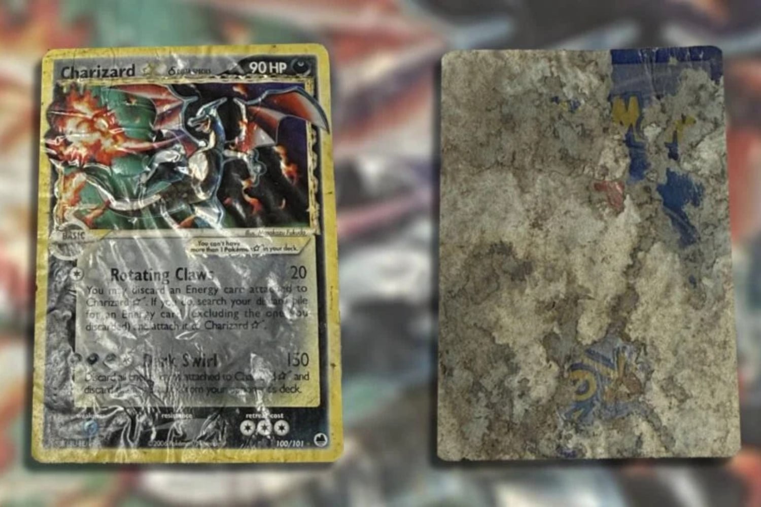 Un coleccionista pagó 550 dólares por el “peor Charizard del mundo”. La carta está tan dañada que apenas se reconoce