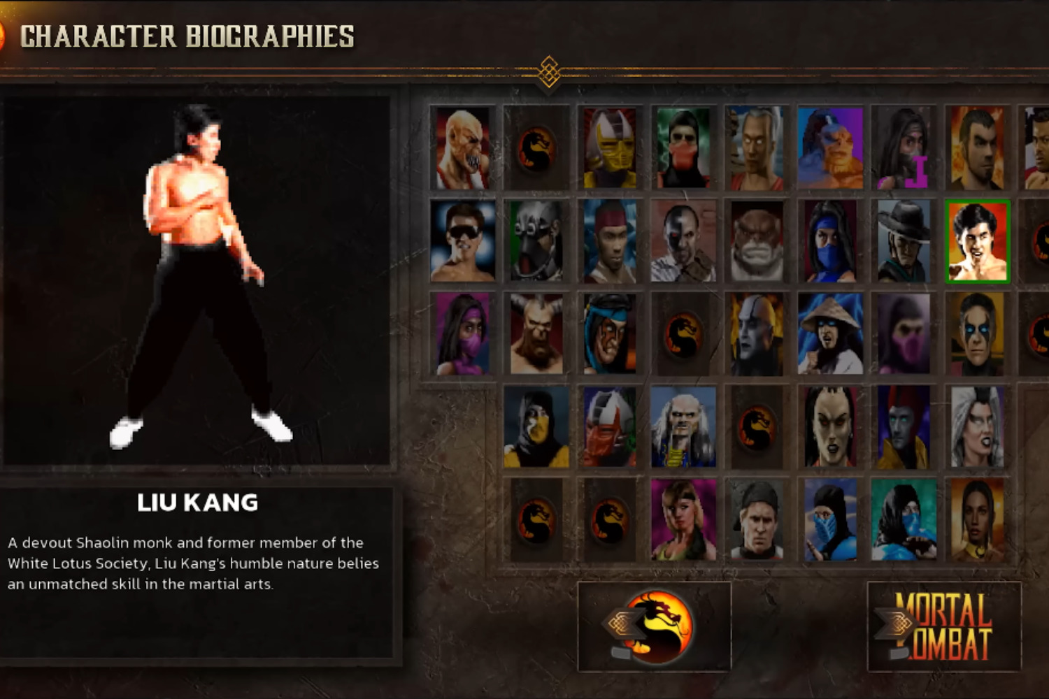 Mortal Kombat Legacy Kollection Personajes
